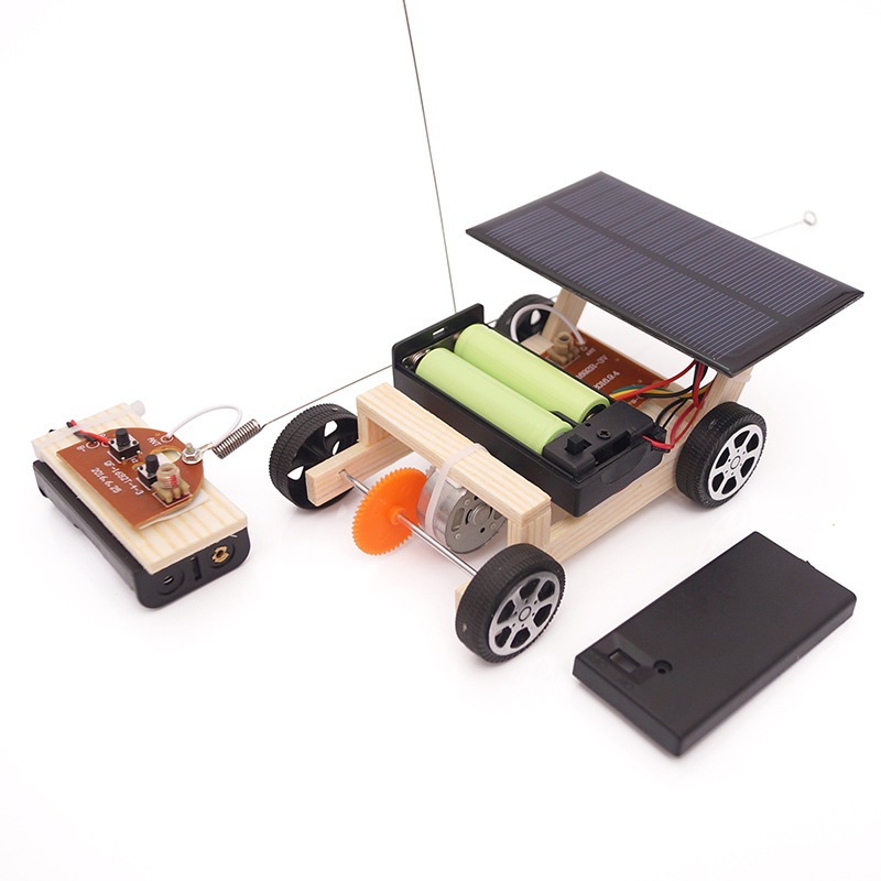 太阳能电池+无线遥控+充电电池遥控车DIY教程